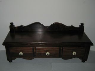 Ethan Allen Antiqued Pine Wall Or Counter Top Unit With Drawer