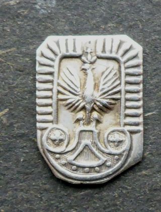 Ww Ii Polish Air - Force (in Exile) Sterling Silver Small Badge? Lapel Pin? (b)
