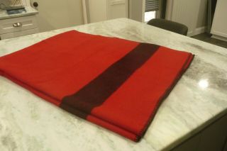 Marlboro Country Store Vintage Red & Black 100 Wool Blanket