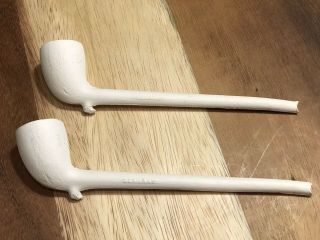 Antique Set Of 2 Clay Pipes Made In Germany Man Cave Decor Home Office Decor