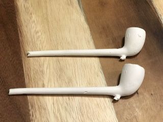 Antique Set Of 2 Clay Pipes Made In Germany Man Cave Decor Home Office Decor 2