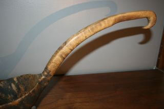 Large Antique Burl Ladle Native American Early Primitive Effigy Maple Wood Bowl