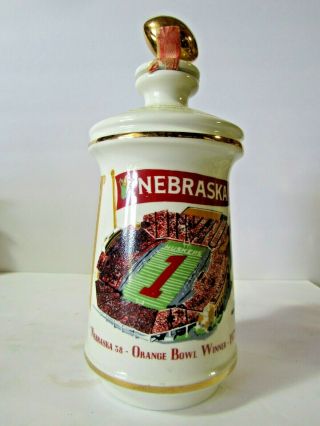 Old Fitzgerald Prime Nebraska Cornhuskers Football Orange Bowl Champion Decanter