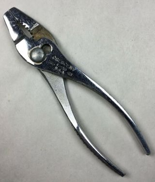 Vintage Crescent Tool Co.  L26 Thin Nose Slip Joint Pliers Jamestown,  N.  Y.  U.  S.  A.