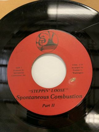 Funk Jazz Boogie 45 Spontaneous Combustion Steppin Loose Private Custom Press 2