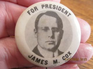 1920 James Cox For President Campaign Button Political Pinback Pin 1 1/4 " Cox - 4