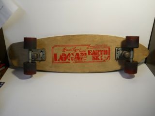 Vintage Bruce Logan Earth Ski Skate Board Red Wheels Good