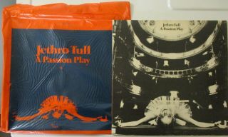 Jethro Tull " A Passion Play " Lp With Rare Custom Wherehouse Plastic Bag