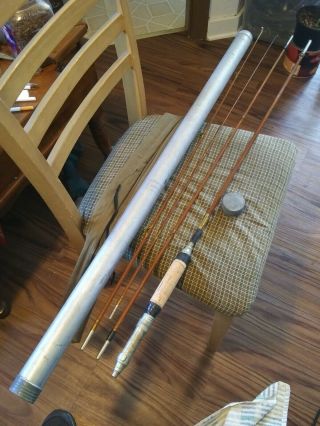 Vintage Winchester Hexagon Bamboo Fly Rod With 2 Tips
