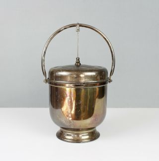Vintage Silver Plated Ice Bucket With Hidden Compartment Leonard Insulated