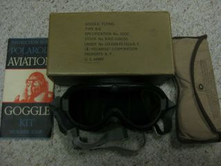 Unissued Wwii U.  S.  Army Air Force Type B8 B - 8 1065 Pilot Goggles