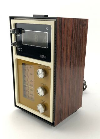 Vintage RCA Flip Clock Radio AM 1970s Model RWD436R 3