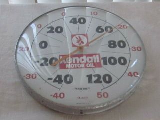 Vintage Kendall Oil Thermometer Sign Rare With 2 Fingers