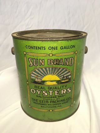 Sun Brand Oyster Can 1 Gallon Baltimore Maryland