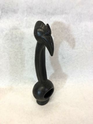 Carved Wood African Fetish Or Divination Object With Bird Head