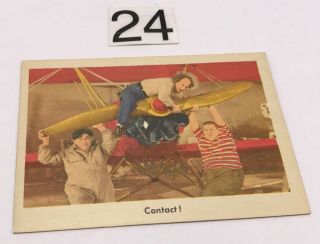 1959 Fleer The Three 3 Stooges Movie Card 38 Contact Have Rocket Will Travel