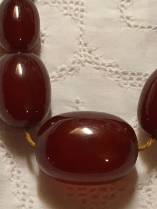 Antique Cherry Amber Graduated Bead Necklace - 56 Grams 2