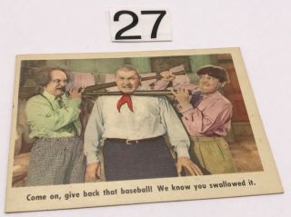 1959 Fleer The Three 3 Stooges Movie Card 10 Come On Give Back That Baseball