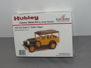 Vintage Hubley 1929 Ford Station Wagon Woody Metal Model Kit Nib Rare
