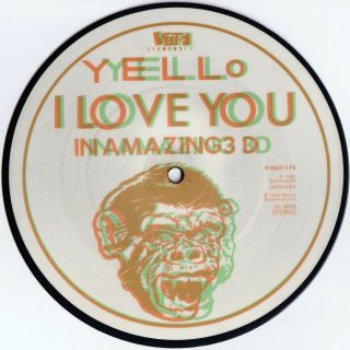 Yello Rare Uk 3d Picture Disc 45 I Love You (in 3d) Nm ’83,  Glasses
