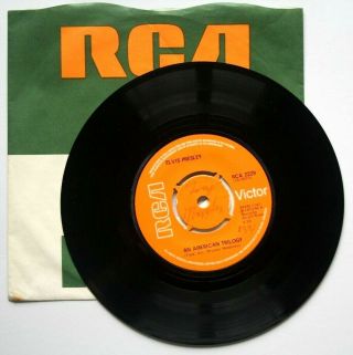 Nm/nm Elvis Presley An American Trilogy 7 " Vinyl 45 1972 Uk (rca 1303)