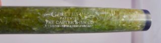 Vintage Carter ' s Oversize Jade Fountain Pen Flex Nib 2