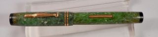 Vintage Carter ' s Oversize Jade Fountain Pen Flex Nib 3