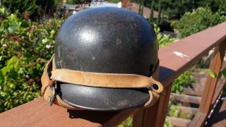 Wwii Helmet Harness Brown Leather W/ Buckle Hanger Adjustment Strap German Army