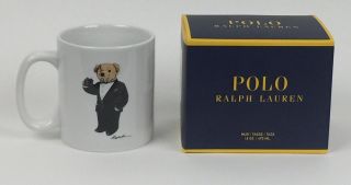 Polo Ralph Lauren Tuxedo Wedding Bear Stoneware 16 Oz Drinking Mug