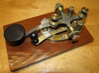 Vintage Western Electric Telegraph Key (AT & T Co) & Gamewell Tel Co Sounders 2