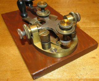 Vintage Western Electric Telegraph Key (AT & T Co) & Gamewell Tel Co Sounders 3