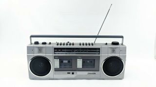Vintage Sanyo M - W1k Stereo Boombox Ghetto Blaster Classic 1980 