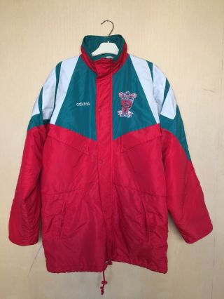 Fc Liverpool 1992/1993 Centenary Bench Coat Full Zip Jacket Football Vintage