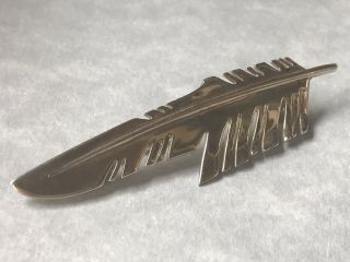 Vintage Navajo Ray Tracey Knifewing Feather Sterling Silver Pin/pendant