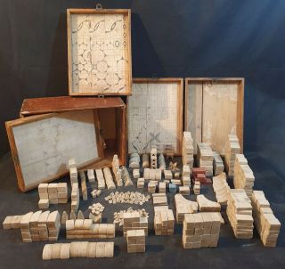 Large Quantity Of 19th Century Stone Building Blocks,  And Trays