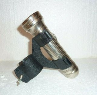Vintage Bright Star Chrome Flashlight With Bicycle Holder S - 26