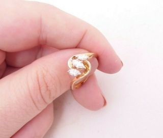 14ct Gold 40 Point Diamond Ring,  3 Stone Designer Fthy