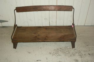 Antique Primitive Wood And Iron Buggy Wagon Seat “steampunk”