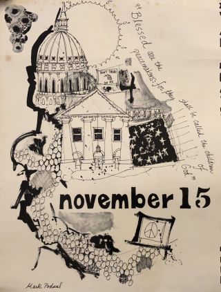 Vietnam Era Anti War Protest Poster Mark Podwal November 15th
