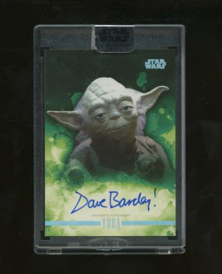 2019 Topps Star Wars Stellar David Barclay As Yoda Auto 24/40