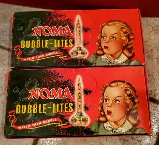 2 Vintage Noma Bubble - Lites Christmas Tree Lights 509