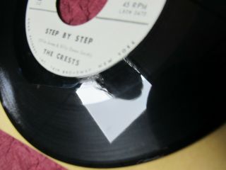 1960 THE CRESTS,  RARE PROMO 45 Step By Step,  Gee,  COED 2