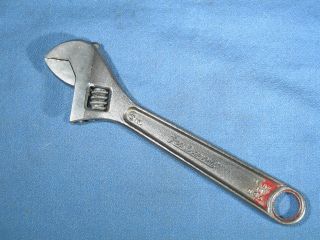 Vintage Red Diamond 6 " Adjustable Wrench Made In Usa