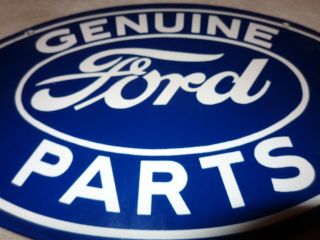 Vintage Ford Parts 16.  5  Porcelain Metal Car,  Truck Gasoline & Oil Sign