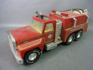 Vintage Nylint " Rescue Pumper " Fire Truck Pressed Steel Metal Engine Co.  2