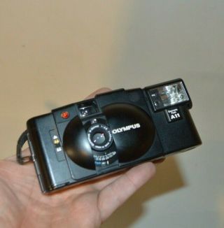 Vintage Olympus Xa2 35mm Rangefinder Film Camera W/ A11 Flash From Japan
