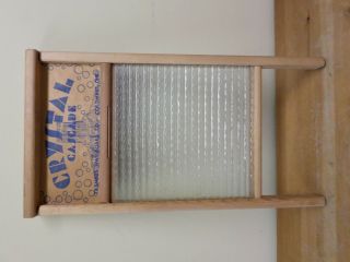 Vintage Crystal Cascade Standard Family Size Heavy Glass Washboard No.  2080