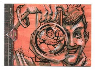 2013 Cryptozoic Dc Comics Superman The Legend 1/1 Sketch By Artist Nathan Watson