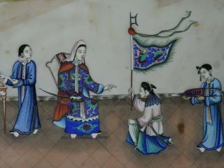 Old Chinese Colourful Painting On Rice Paper - Very Rare - L@@k