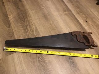 Vintage Richardson Bros.  Hand Saw Disston Early Crosscut 25 Inch